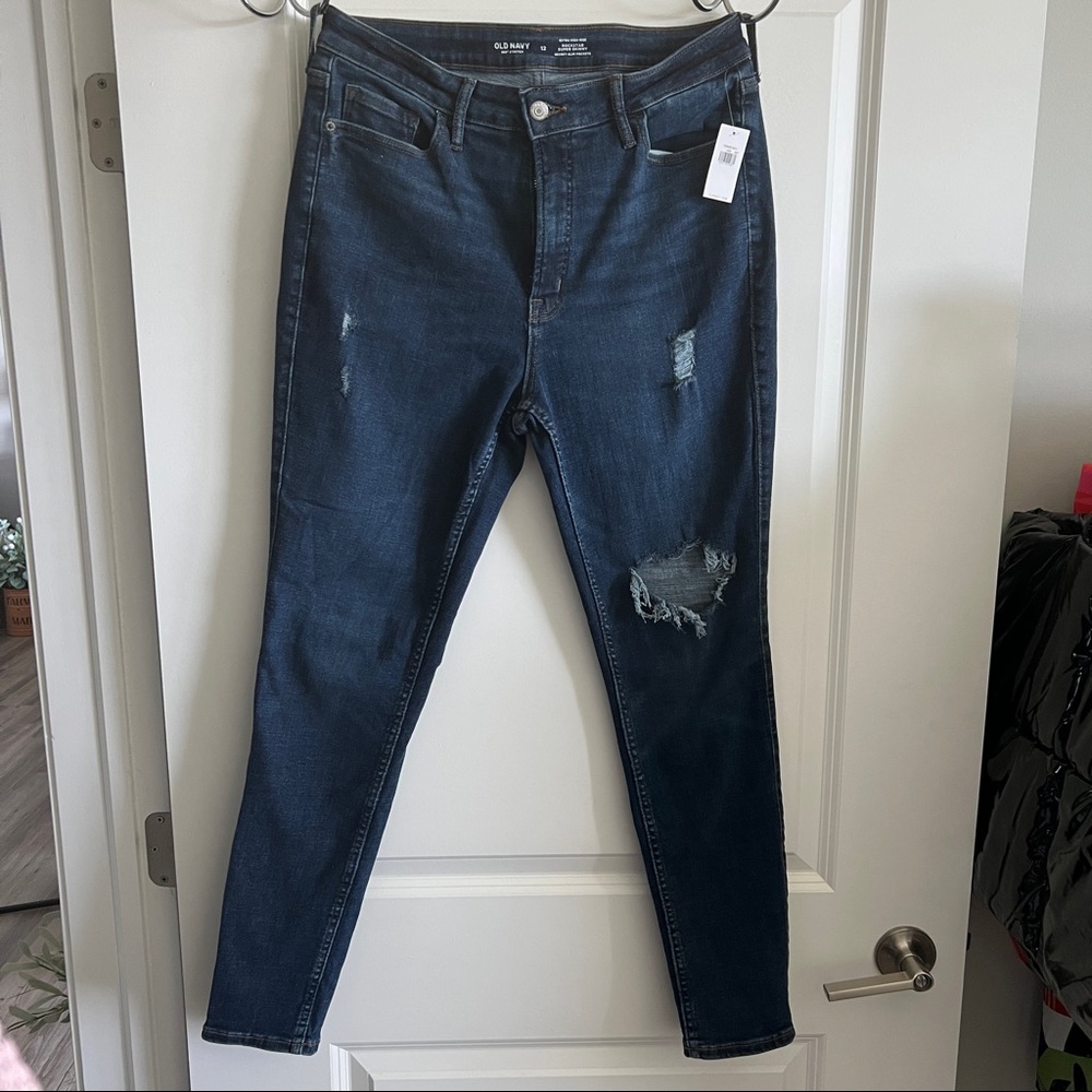 NWT Old Navy Xtra High Rise 360 Stretch Super Skinny Jeans